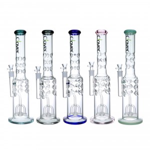 Clover Glass - 17.5" 4 Shower Perc Multi Ice Pinch Water Pipe 18Female [WPA-285]